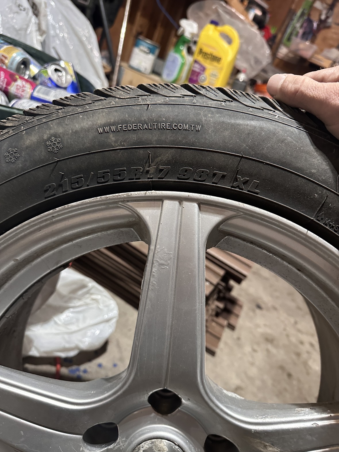 Winter tires on rims 17” thumbnail