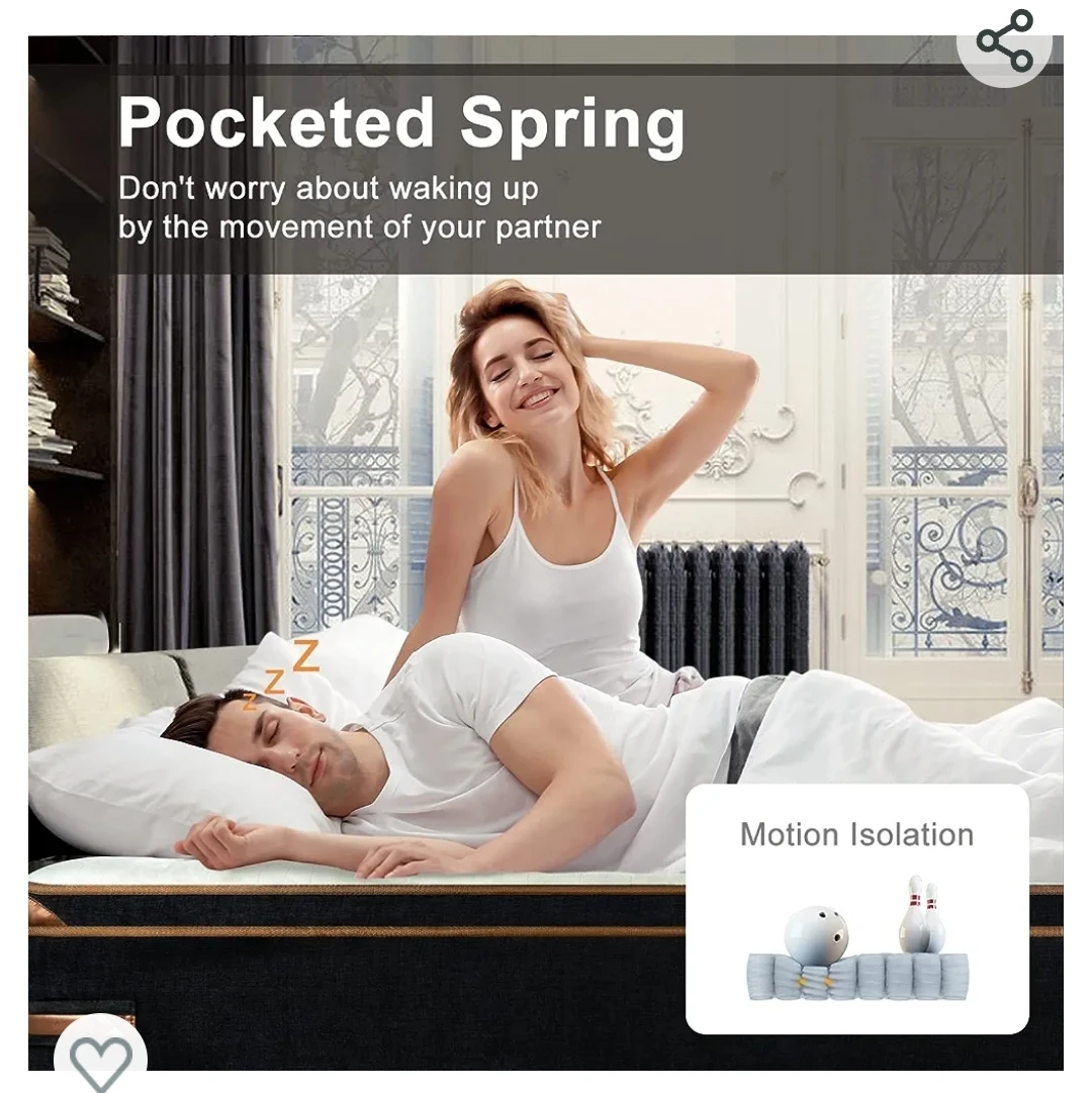 🎁 Queen hybrid mattress- Gel-infused memory foam - photo 4