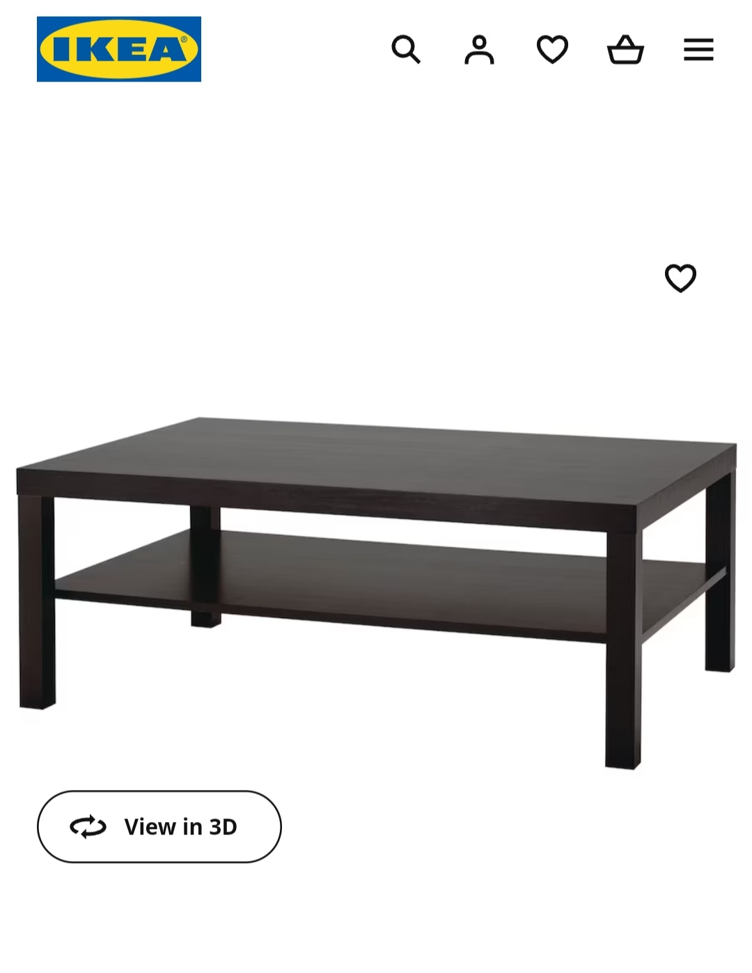 [Used] IKEA Lack Black-Brown Coffee Table