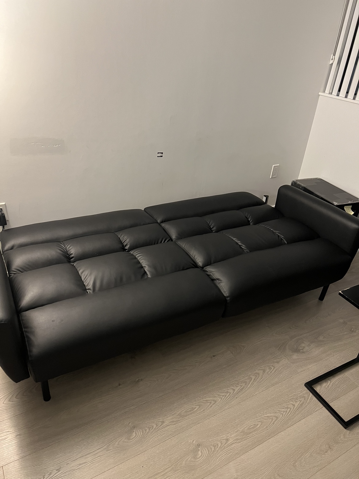 Moving Sale - Ollie 82'' Vegan Leather Sofa - photo 2