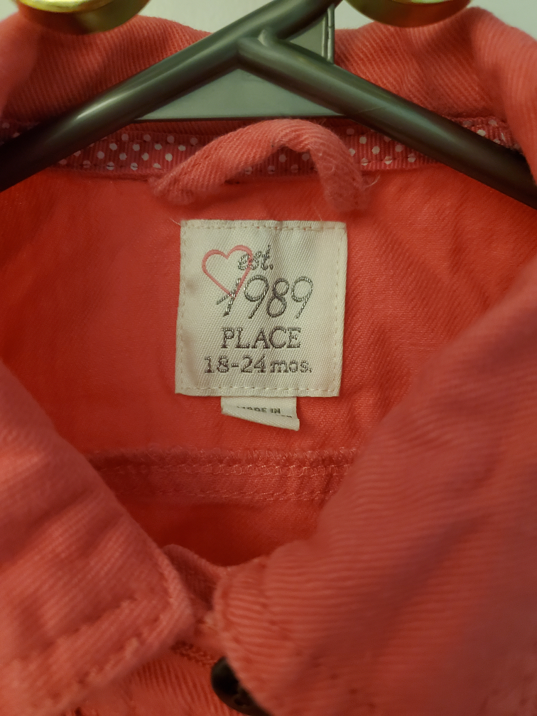children's place est.1989 - Barbie pink jean jacket size 18-24M image indicator(2)