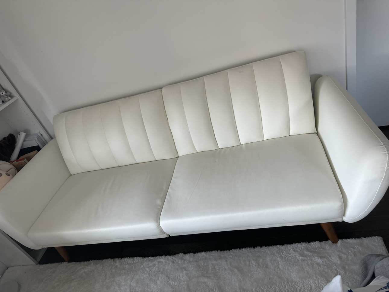 White sofa bed