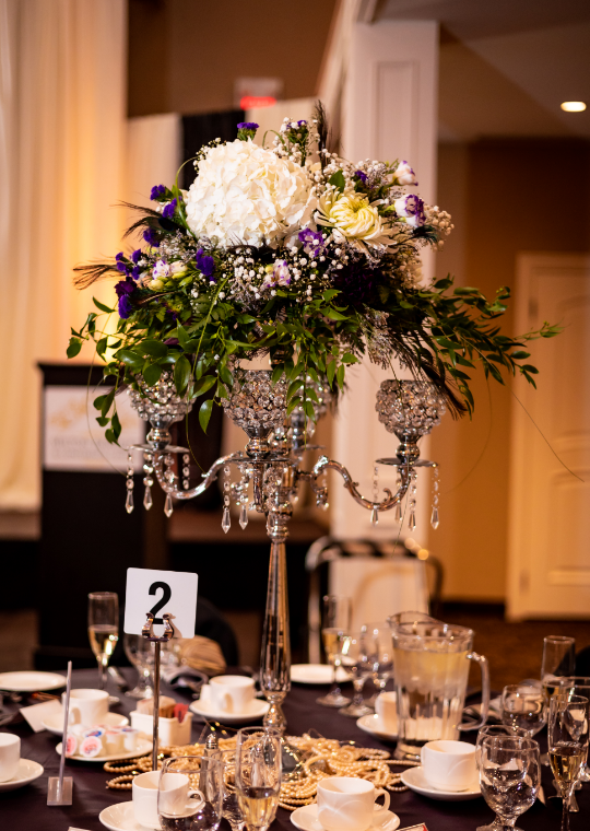 Silver candelabras/ flower holder