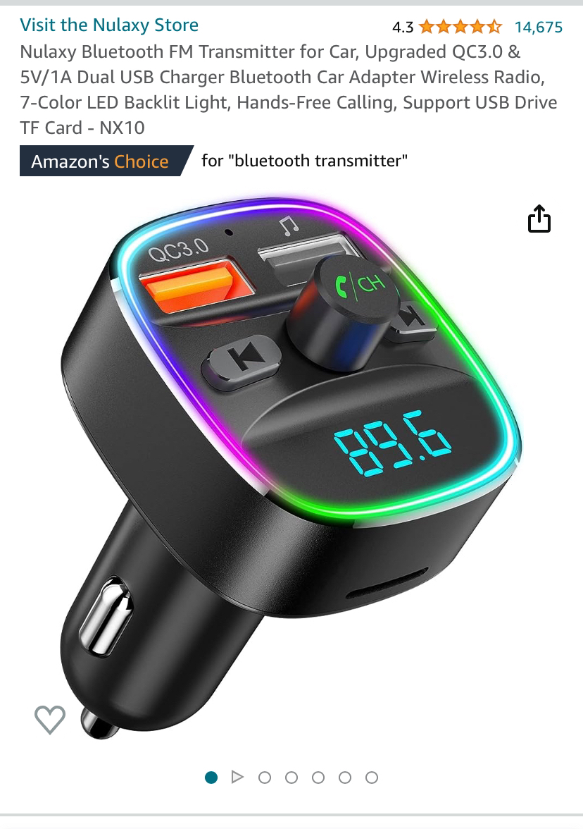 Nulaxy Bluetooth FM Transmitter for Car - photo 4
