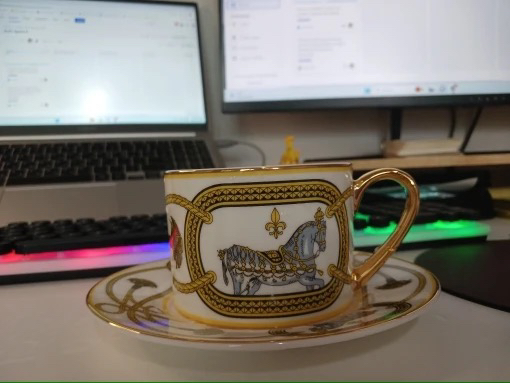 Hermes Tea Cups and Saucers Set of 2 - photo 2