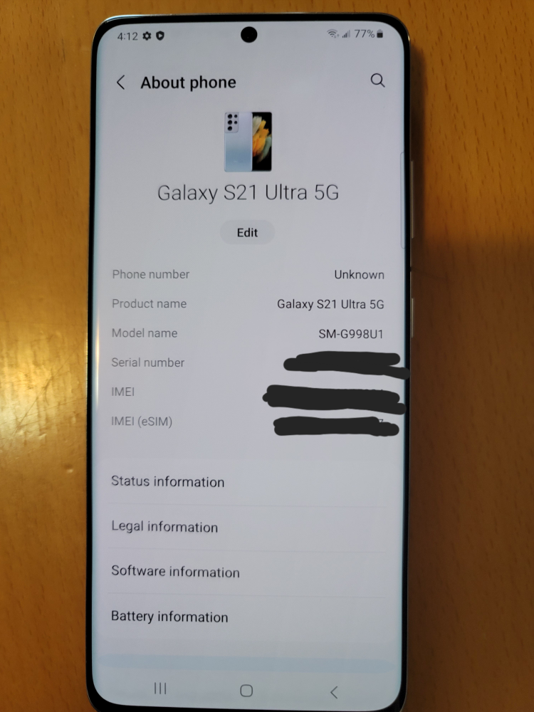 Samsung Galaxy S21 Ultra 128GB silver thumbnail