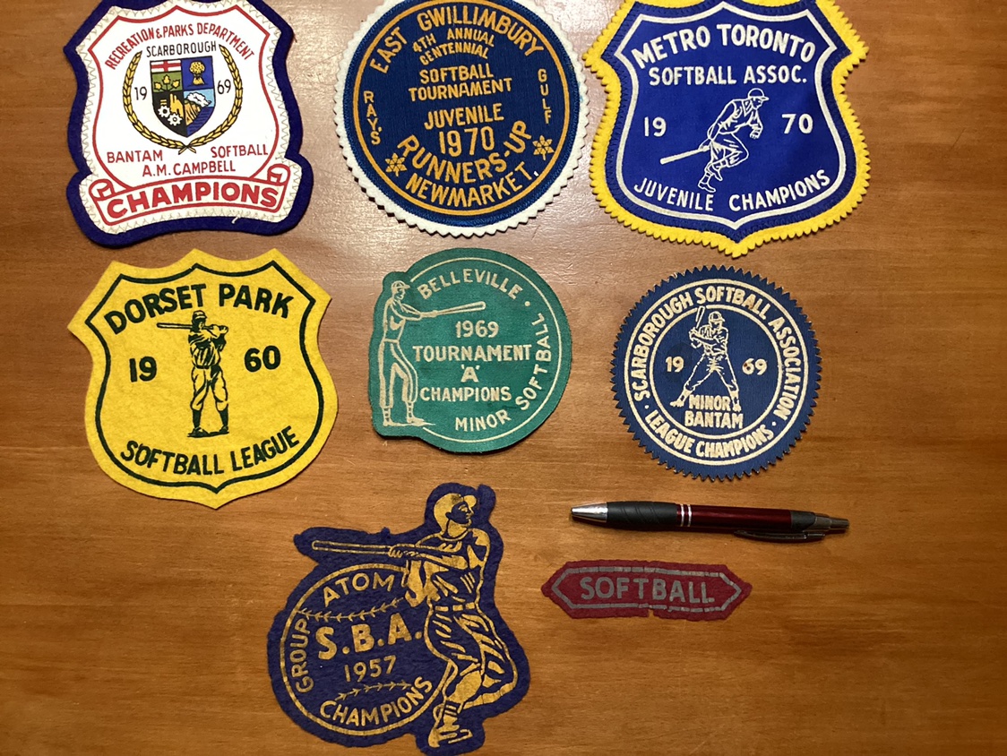 8. 1957 to 1970 MINOR SOFTBALL LEAGUES crests