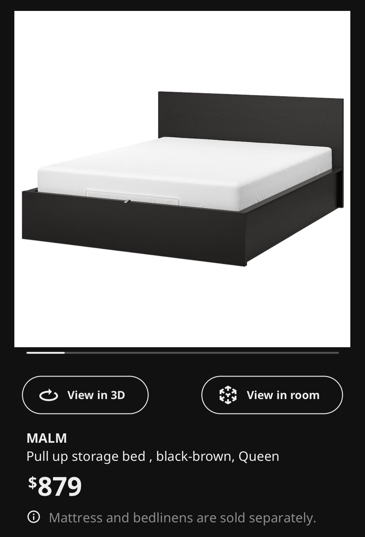 Bed- Pull up storage - photo 3