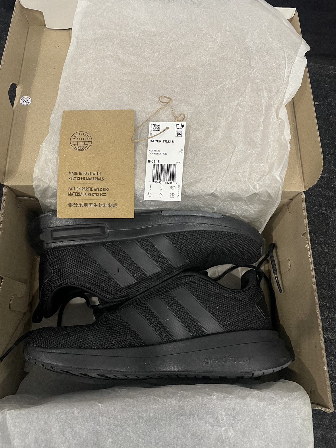 Adidas Racer Black Running shoes US6.5 image indicator(2)