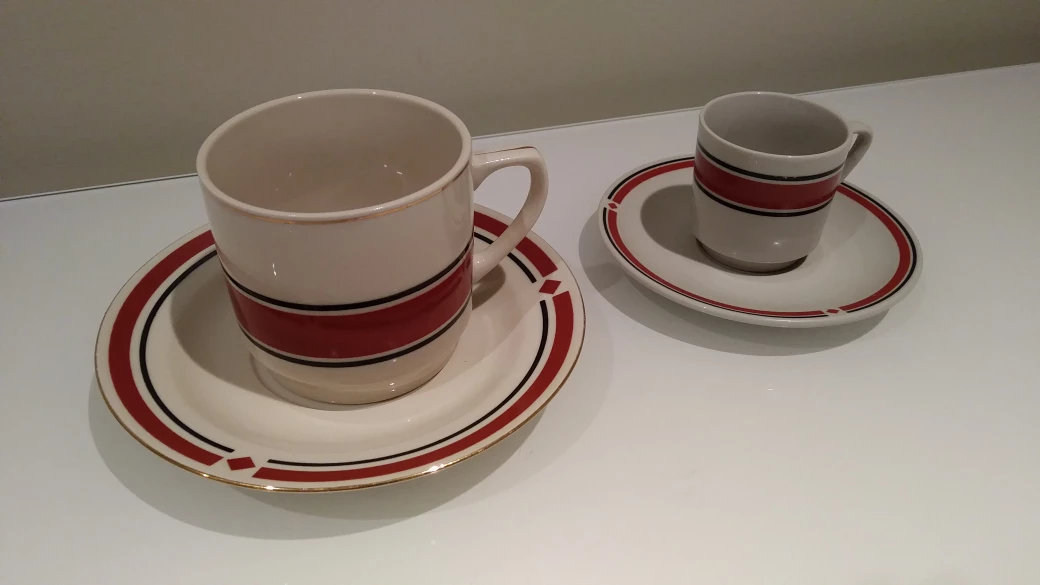 ❄Set Espresso/Turkish/Cappuccino, Coffee/Tea Cups with Saucers thumbnail