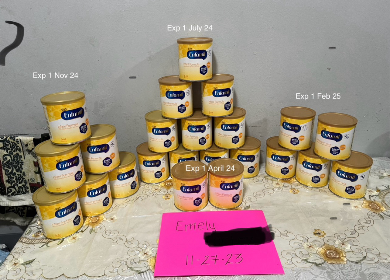 12.5oz cans of unopened infant formula