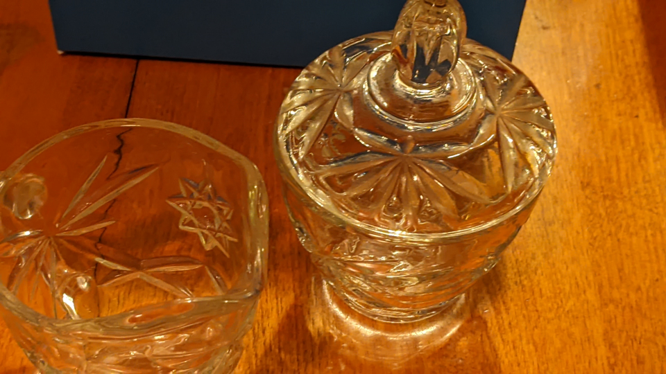 glass cream & sugar