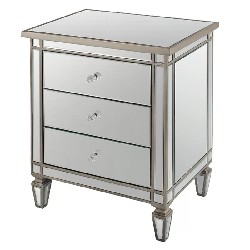 Two (2) Glass night stand / dresser better quality than IKEA
