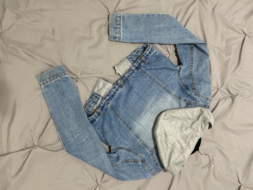 Hooded Light Denim Jacket (xxs) - photo 2