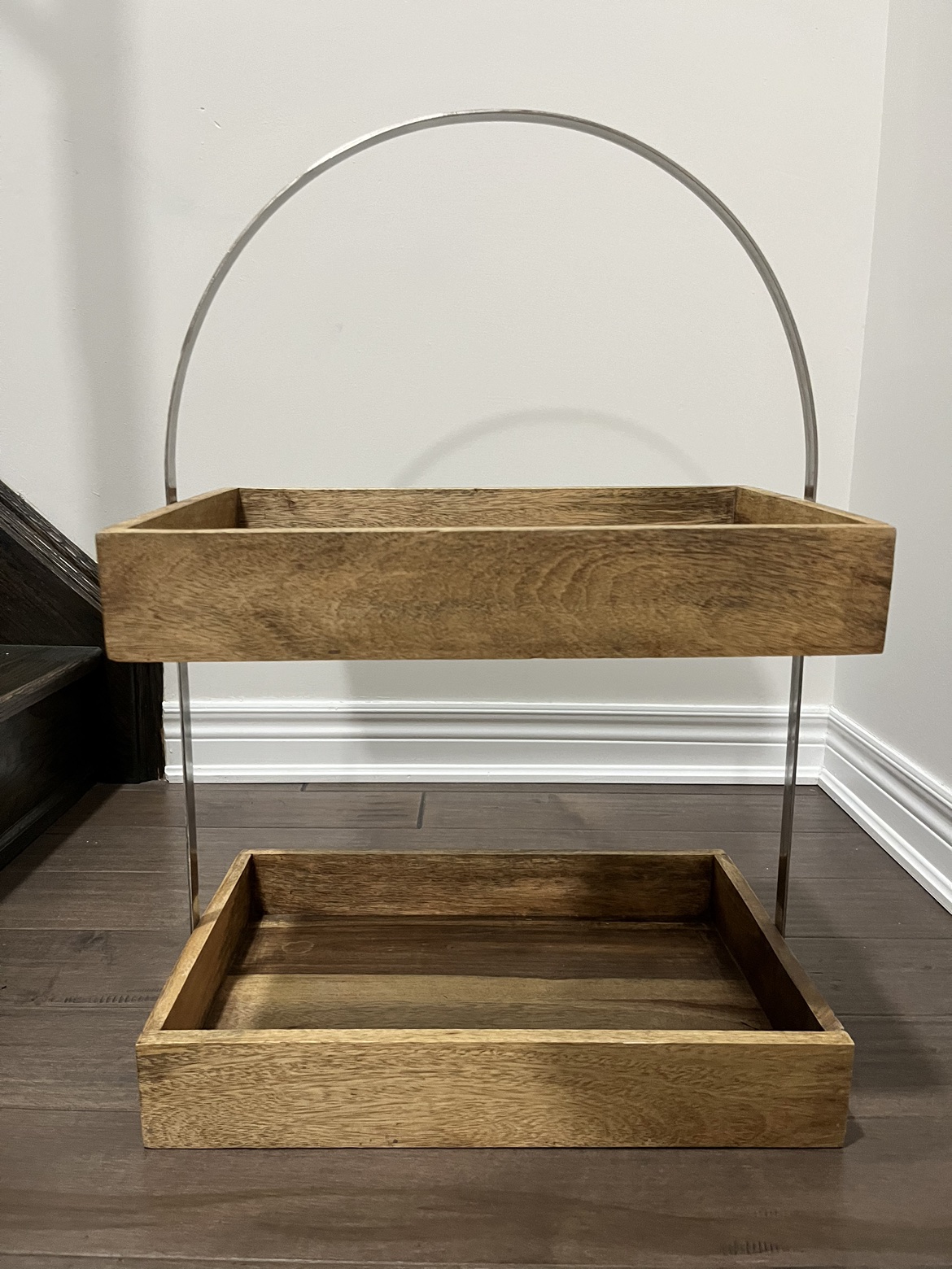 Large two tier wooden stand image indicator(6)