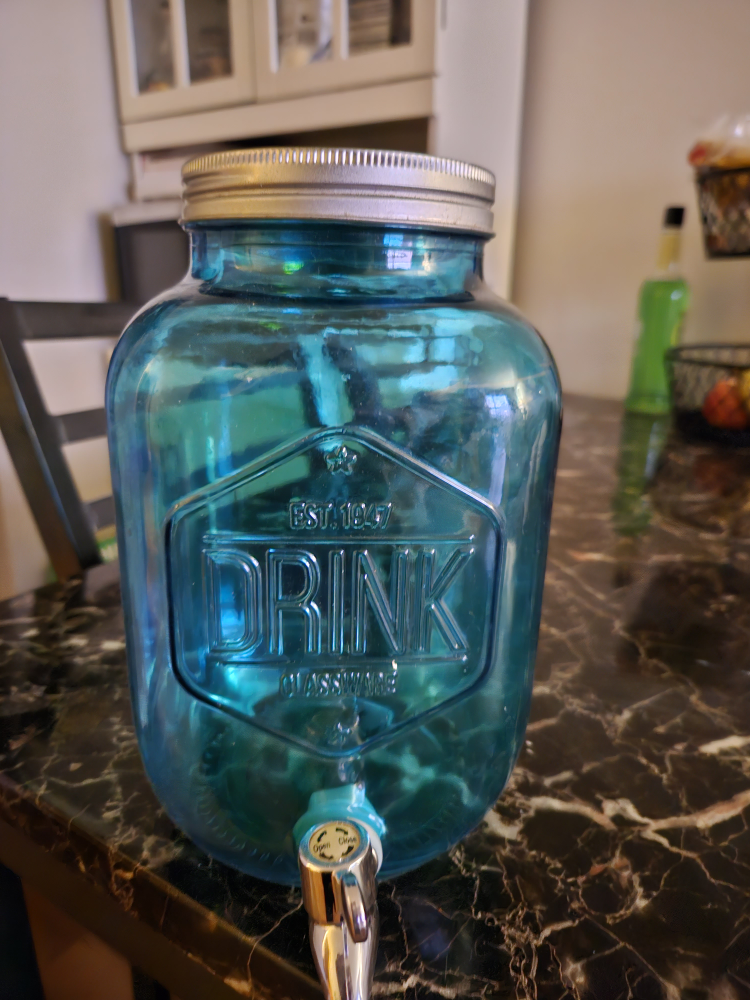 Glass water jug