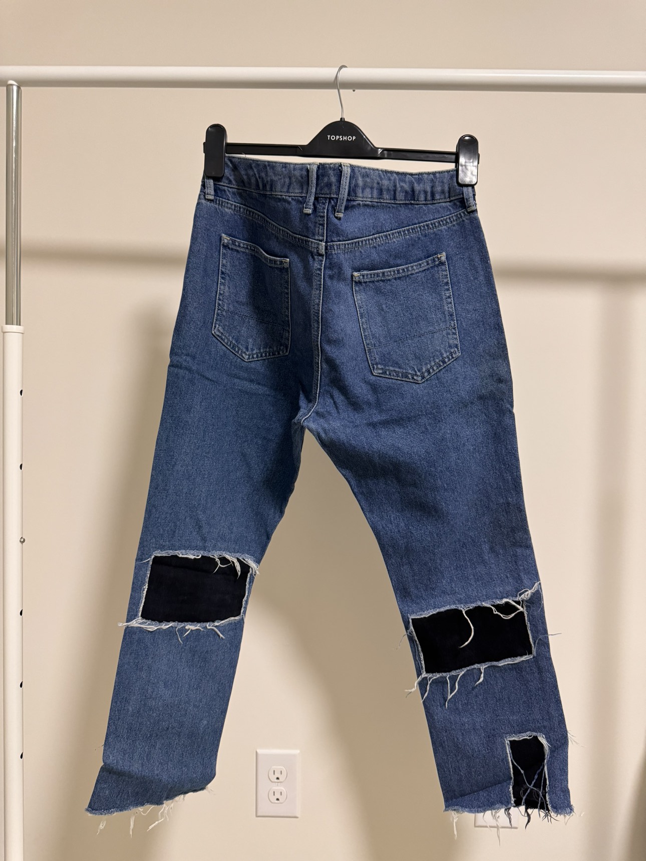 Topman Cropped Patch Jeans - photo 2