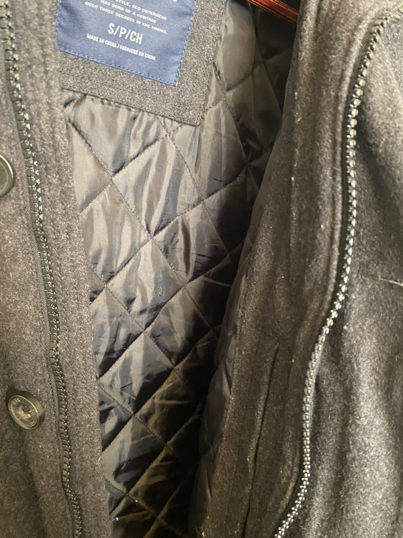 American Eagle mens wool coat size small image indicator(5)