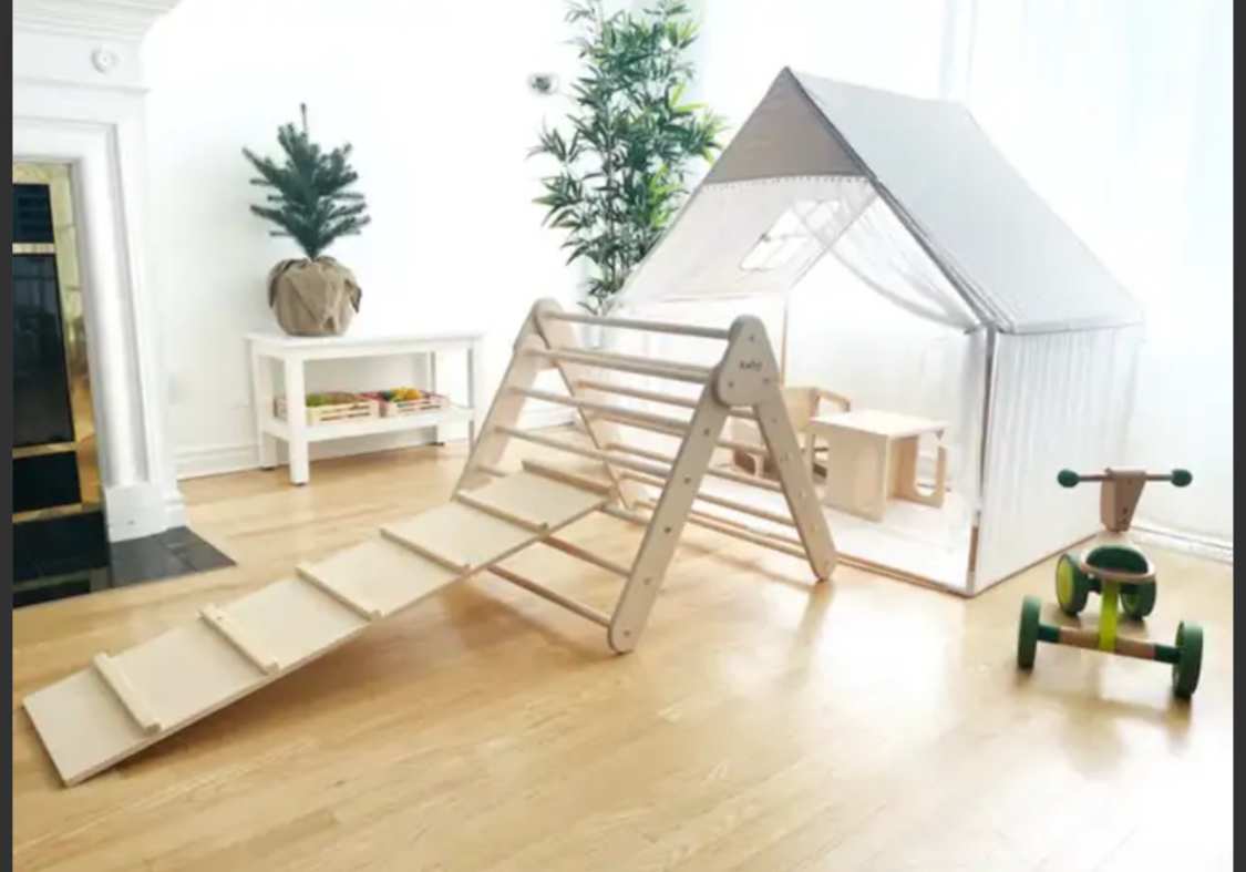 pikler triangle Kids balance board and slide - photo 2