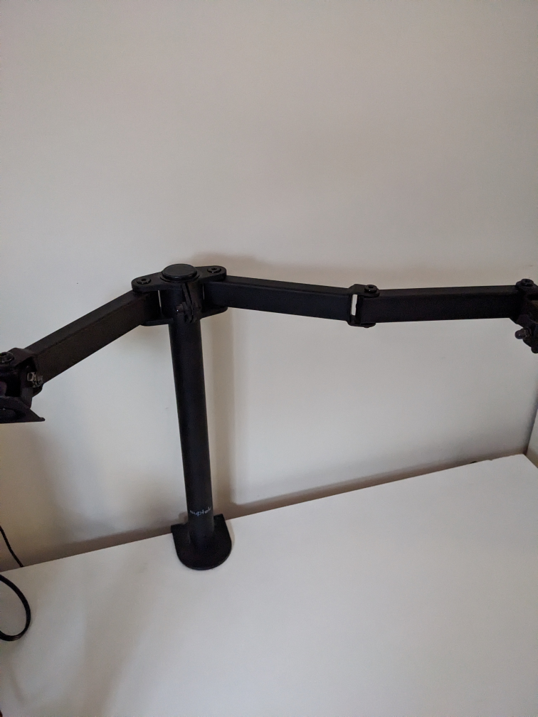 Viewsonic 24" monitors x 2 + 40cm monitor holder image indicator(4)