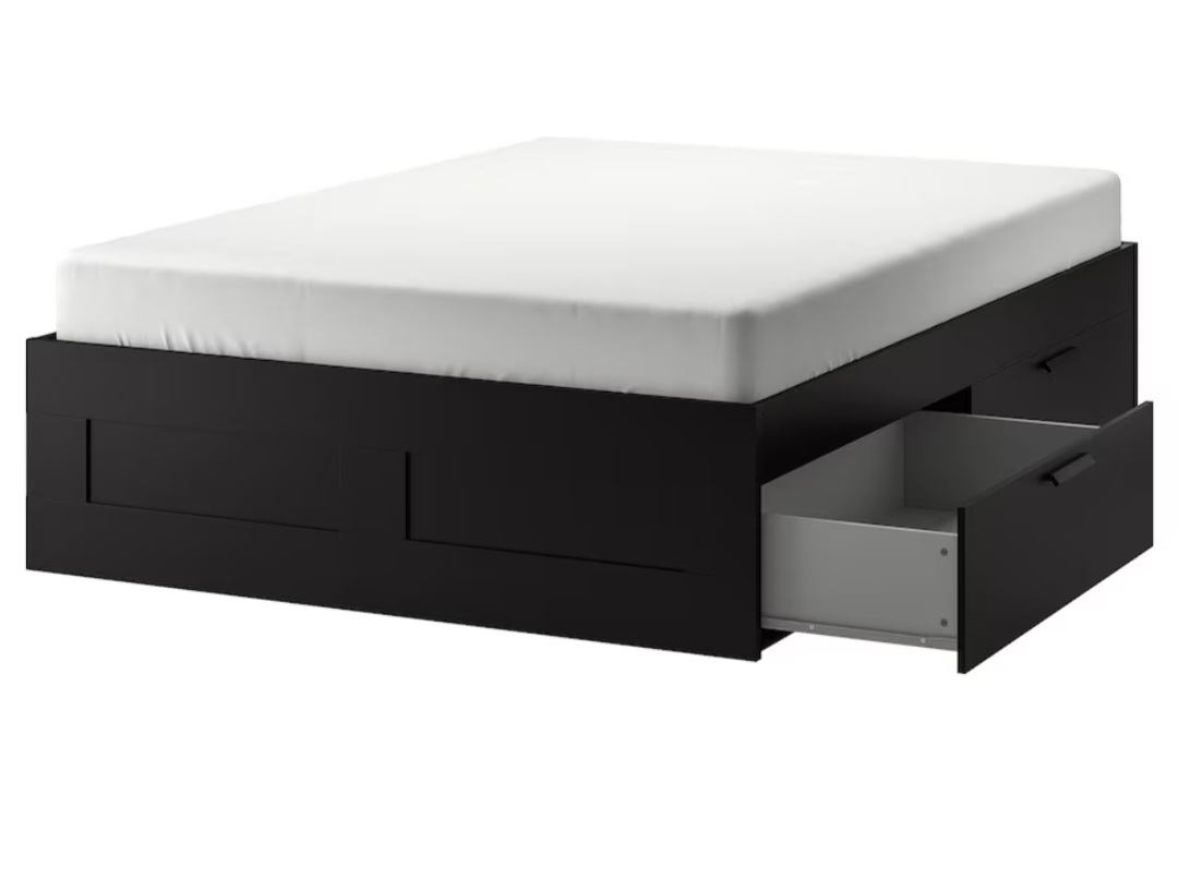 Ikea Brimnes double storage bed and headboard - photo 3