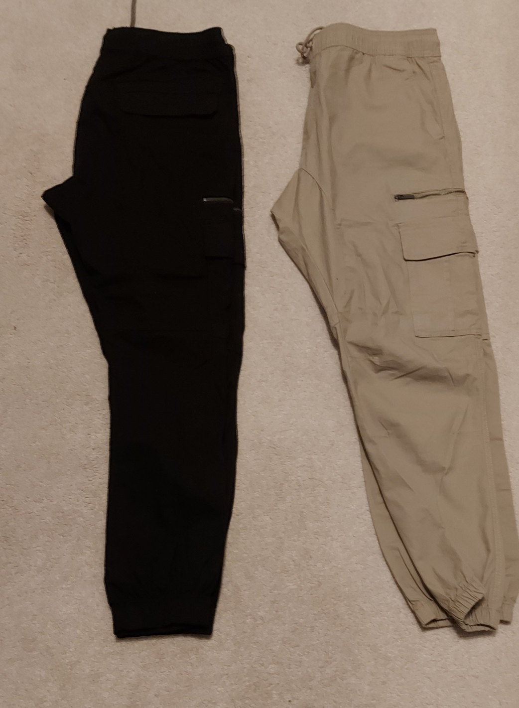 csg cargo pants, beige & black, men thumbnail