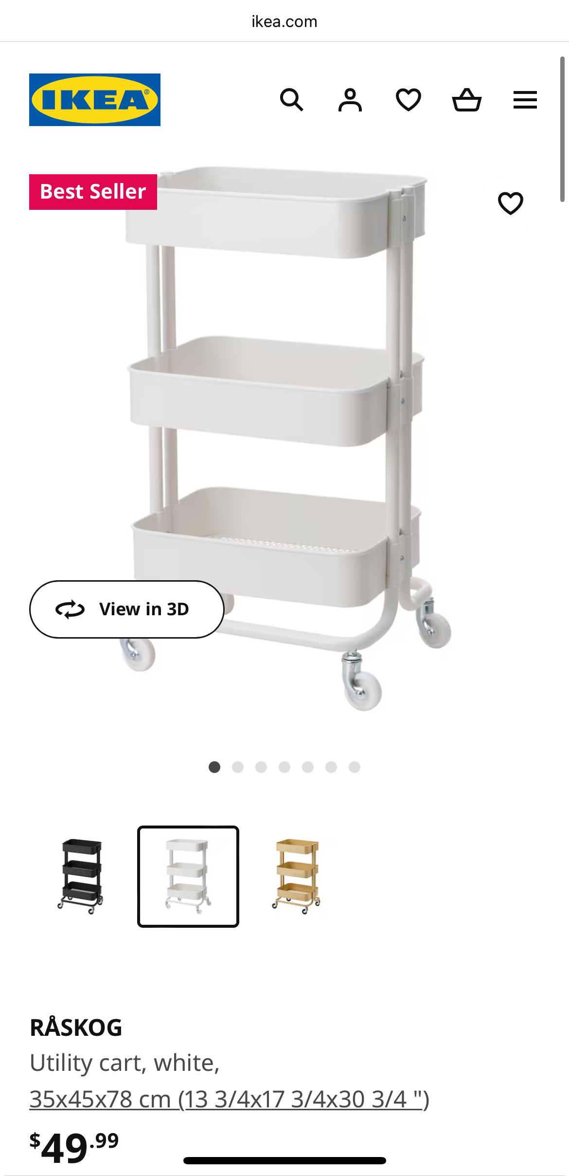 IKEA Raskog Utility Cart/ Blue Color - photo 2
