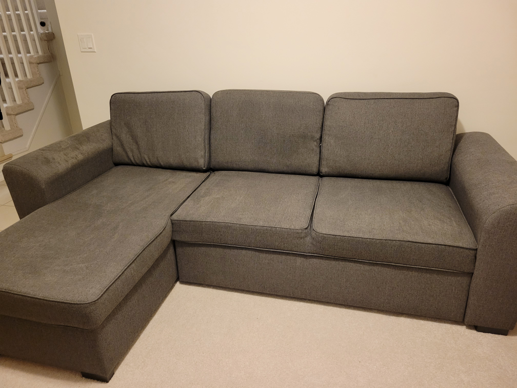Grey L shape couch - photo 3