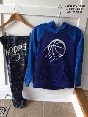 Basketball hoodie and leggings set size 12