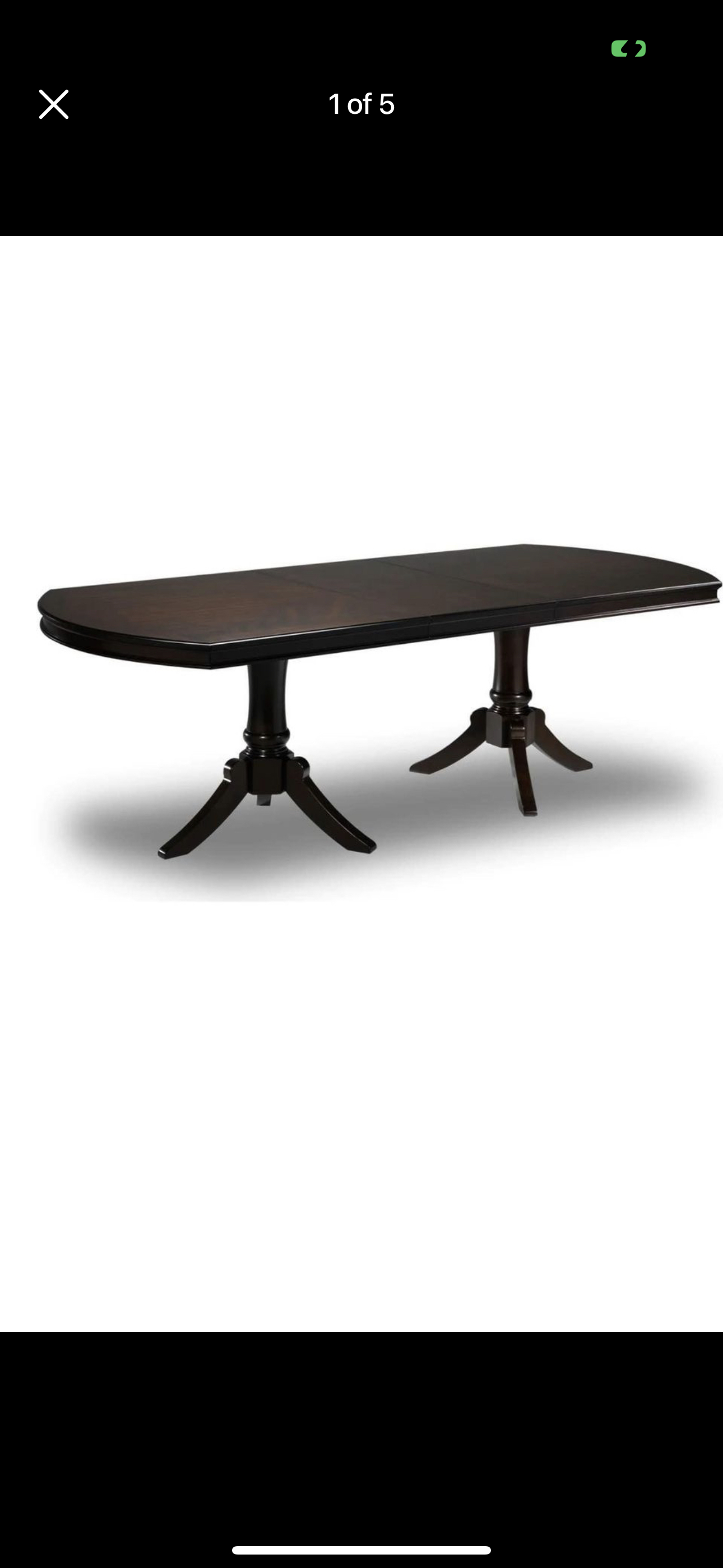 Elegant extendable dining table-dark cherry