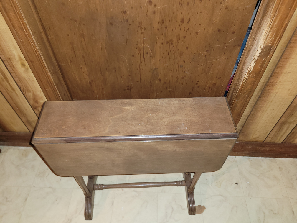 folding wood side table
