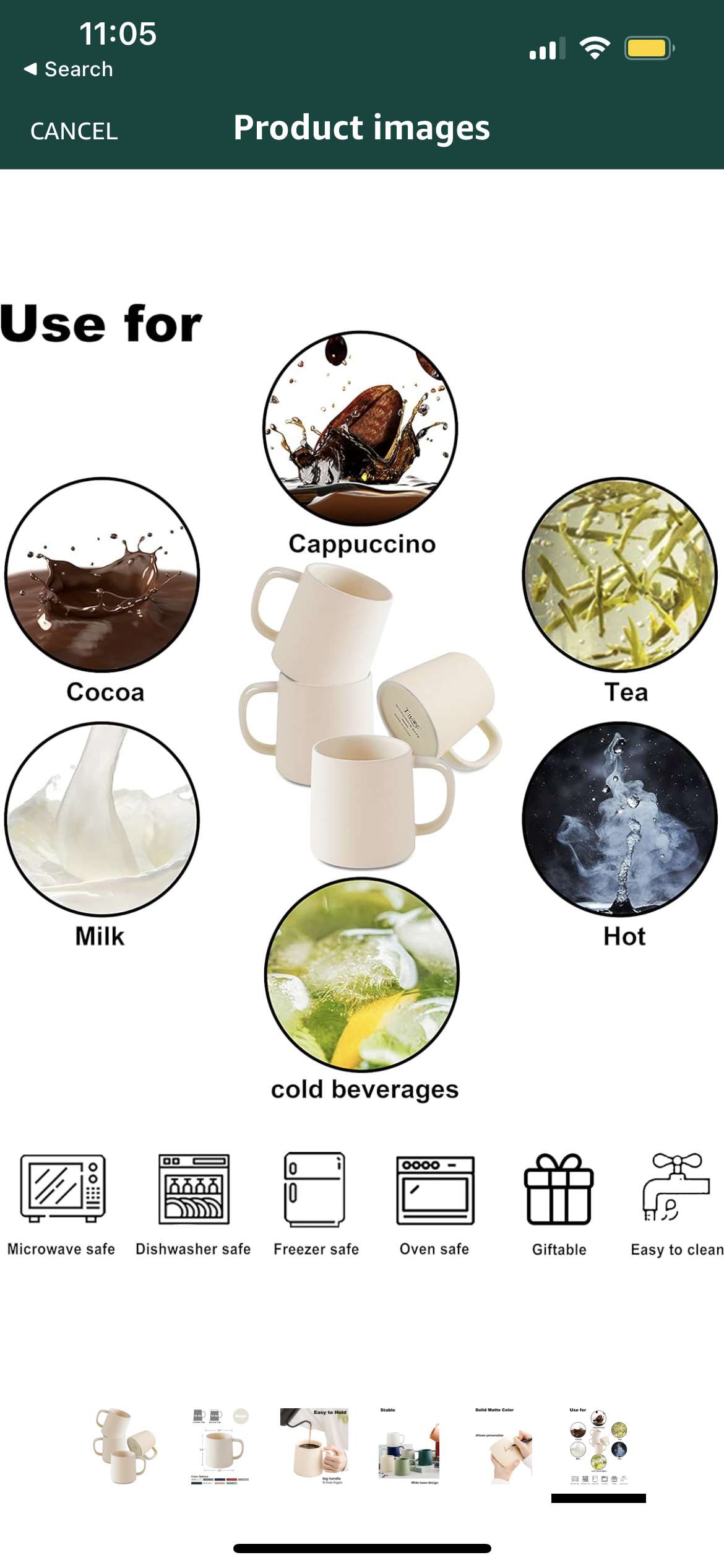 Brand New Tware Beige Porcelain Mugs x 2 image indicator(6)