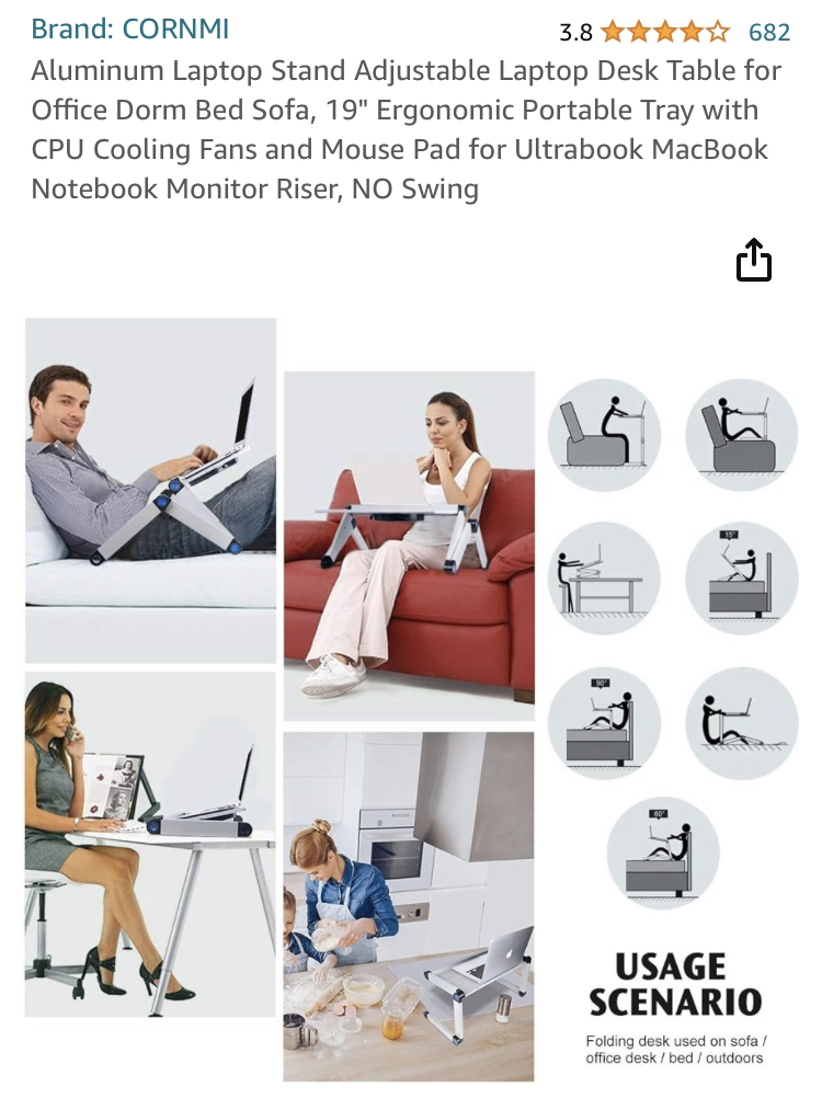Laptop stand - adjustable positions and use cases image indicator(5)