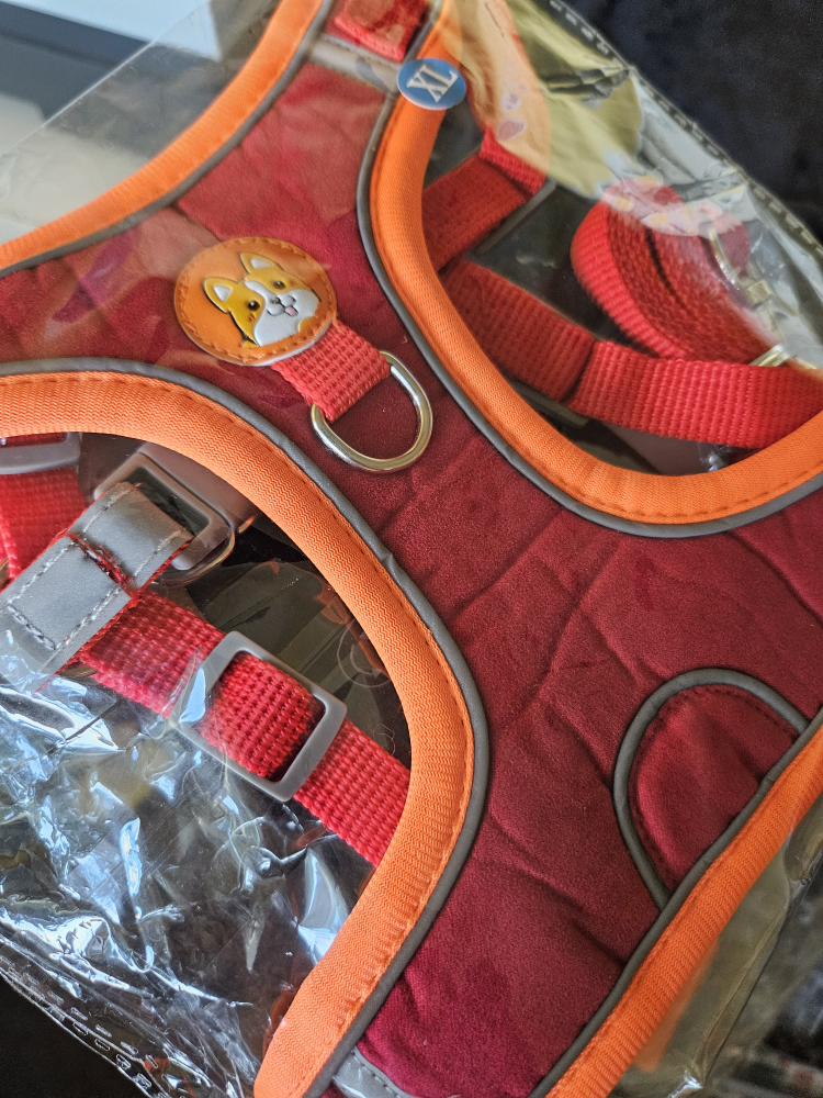 New Dog Puppy Harness and Leash Red Set - photo 2