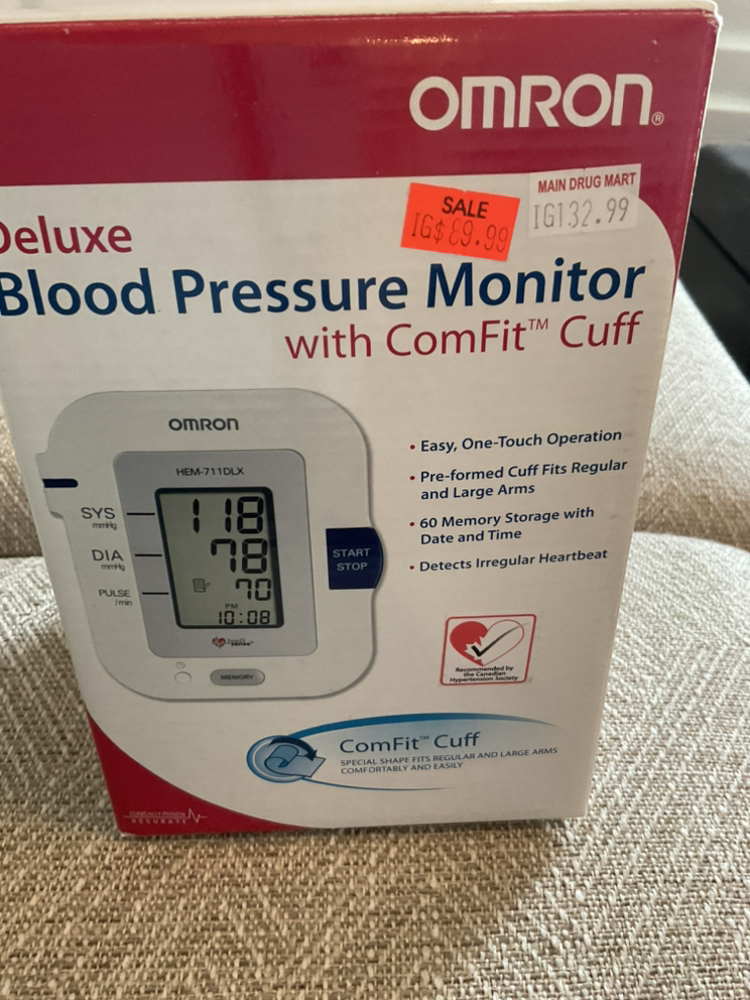 Deluxe Blood Pressure Monitor w/ ComFit Cuff & Carrying Case thumbnail