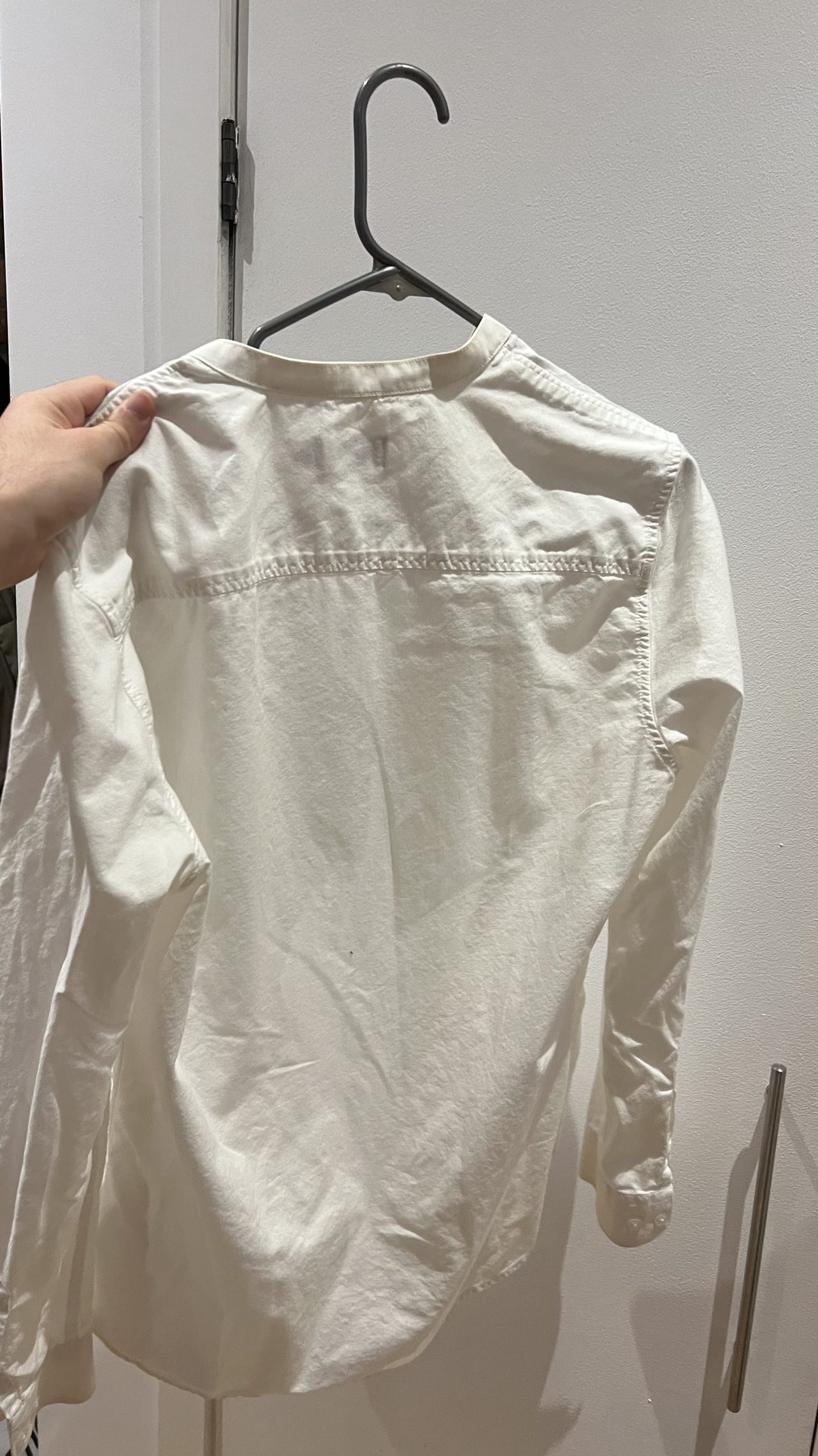 Burton London - White Mandarin Collar Button Down Shirt image indicator(4)