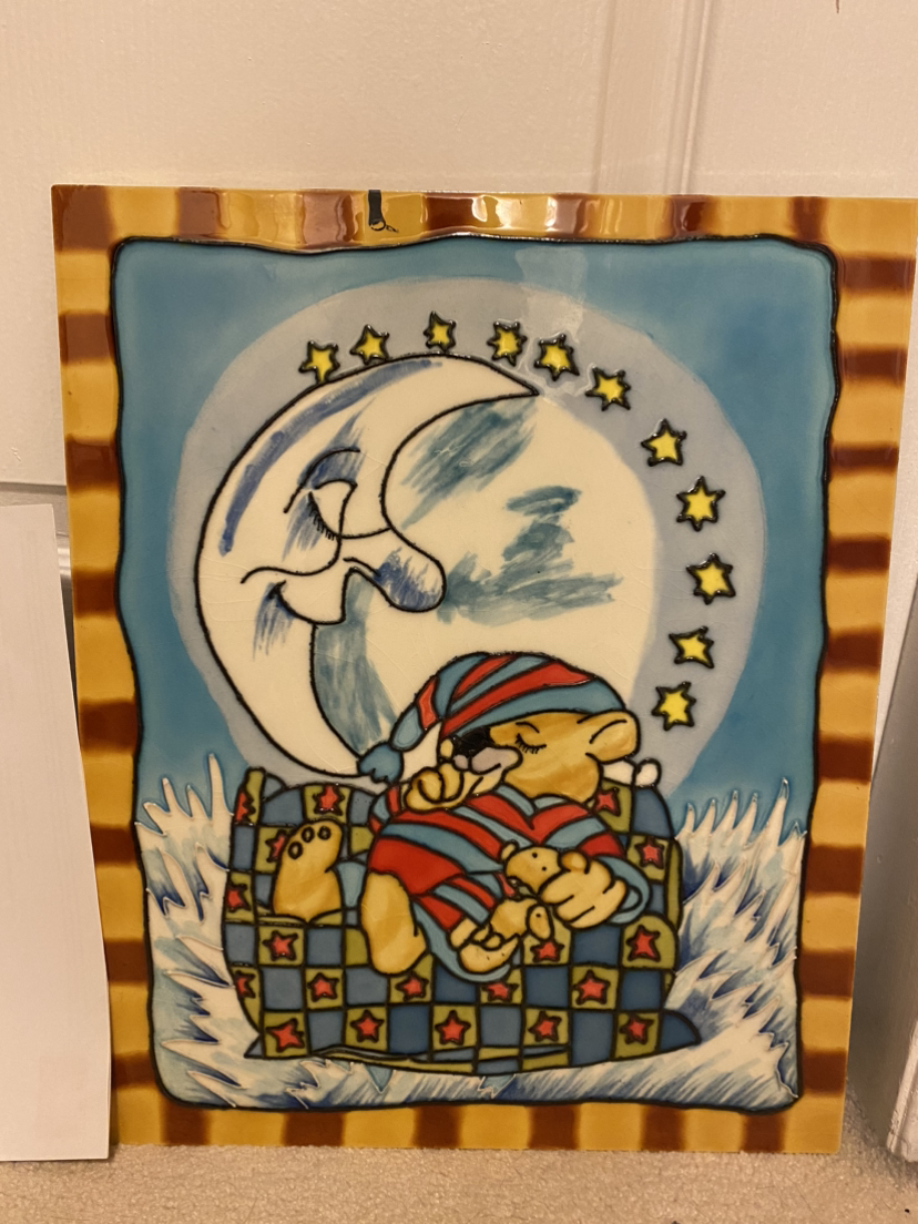 Ceramic picture sleepy bear image indicator(2)