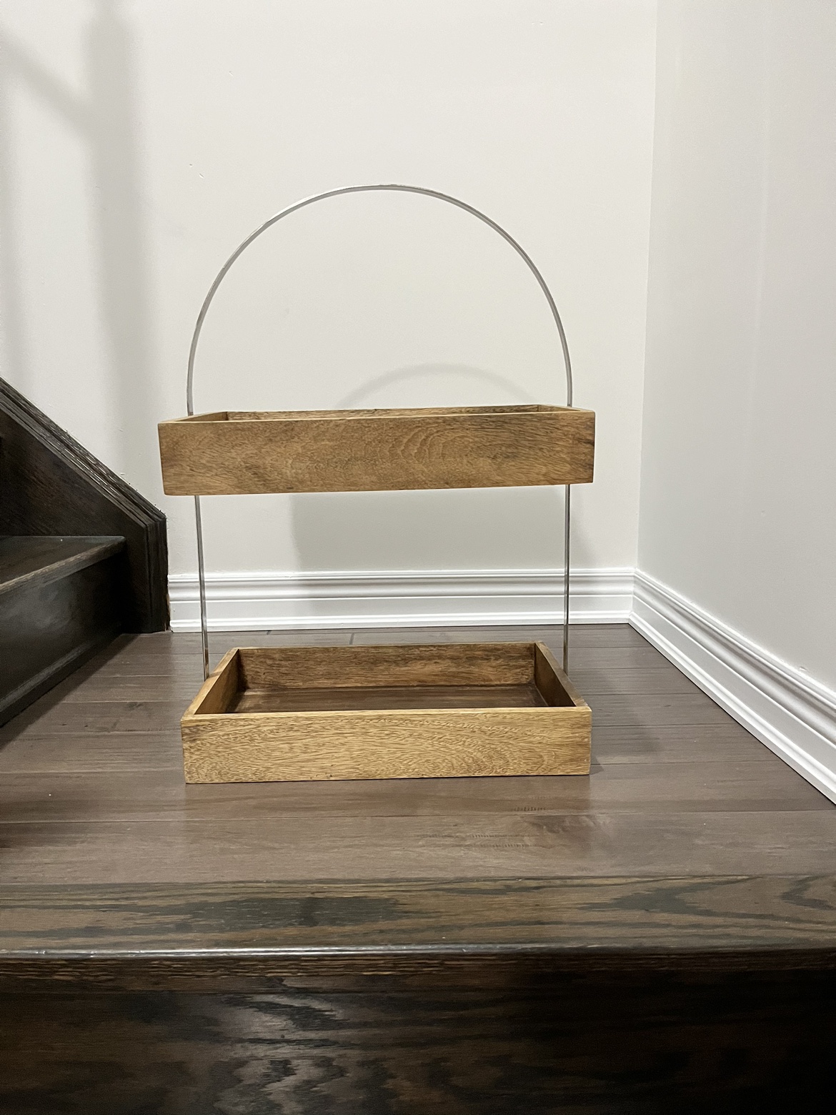 Large two tier wooden stand image indicator(5)