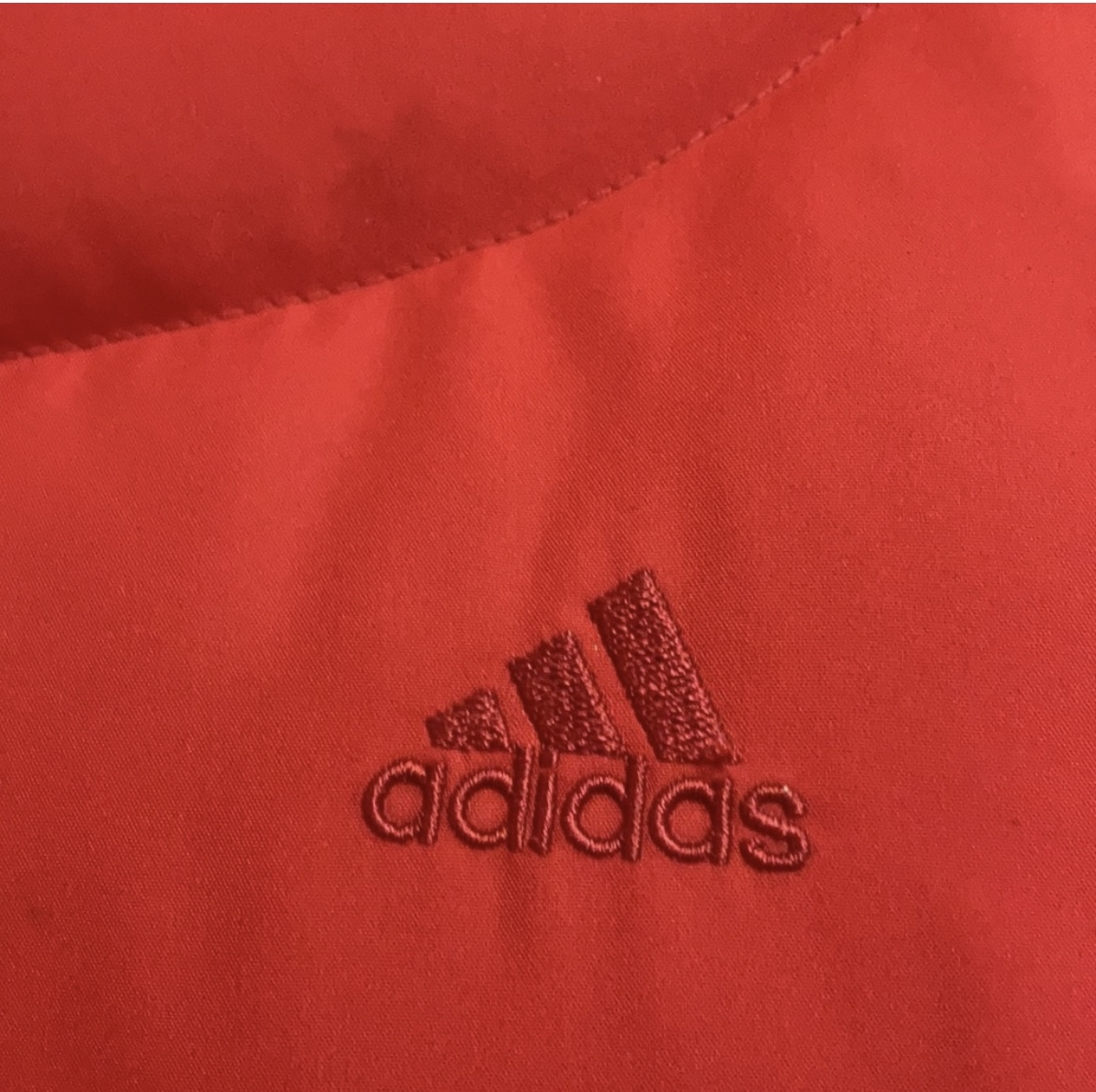 Adidas Red Down Short Puffer Jacket Winter Coat Size large image indicator(2)