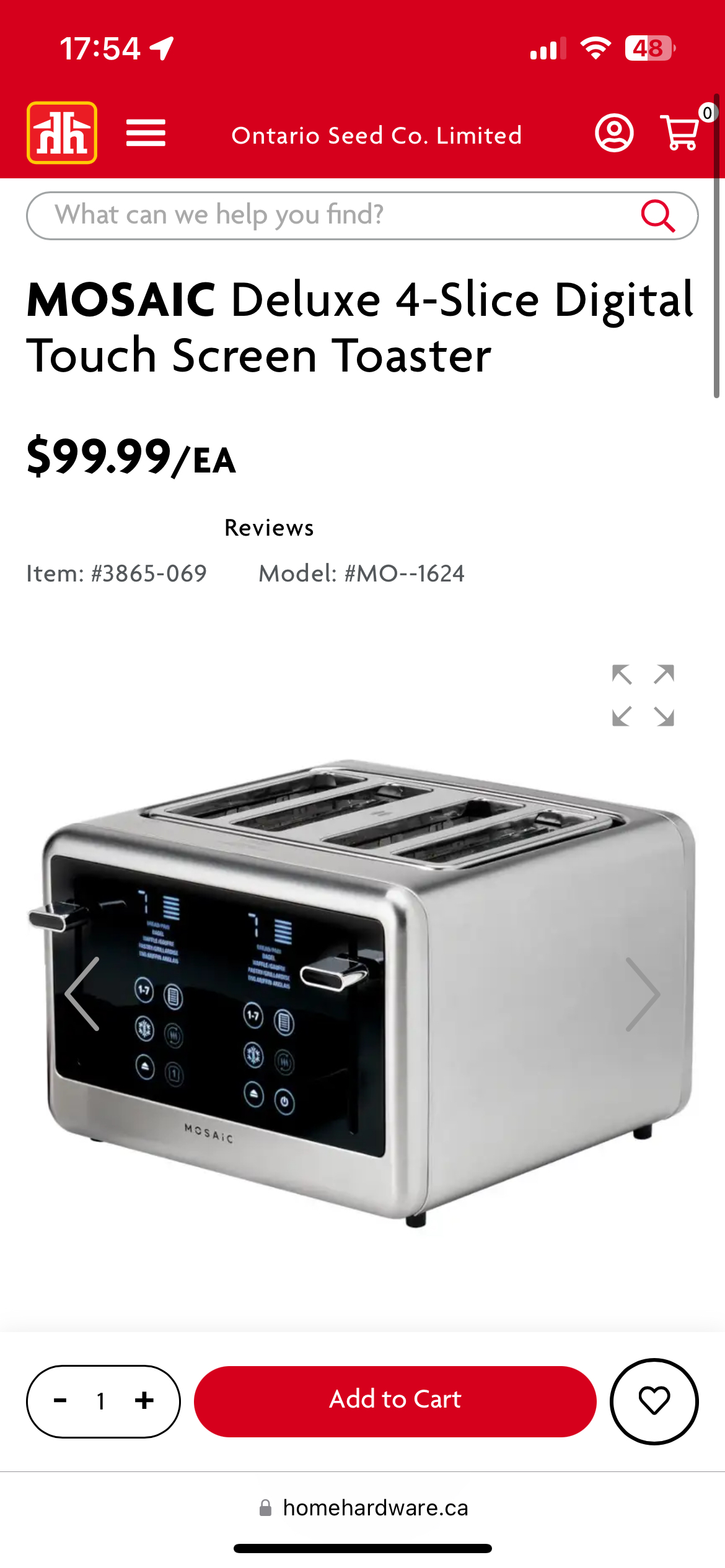 30% OFF BRAND NEW MOSAIC 4-Slice Digital Touch Screen Toaster - photo 3