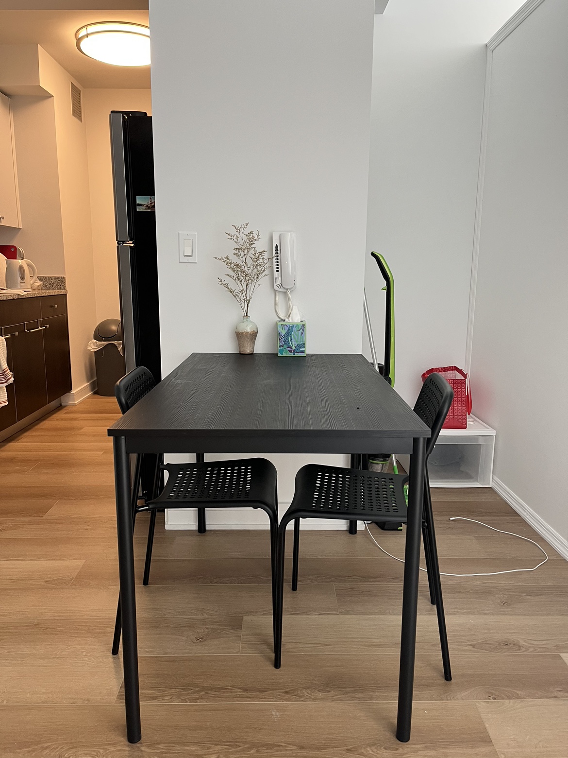 IKEA Black Table & Chairs - photo 2
