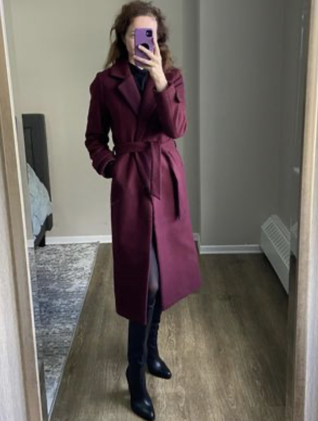 Women’s burgundy coat - photo 5