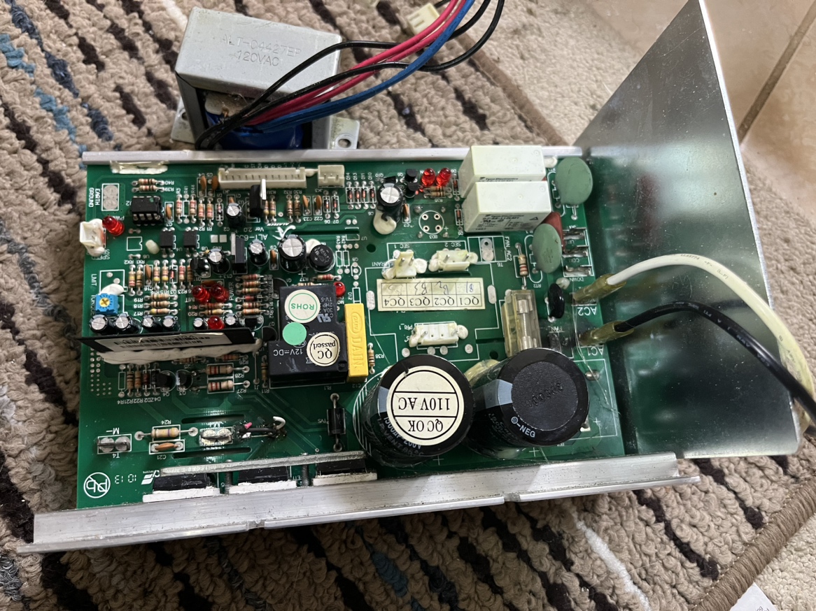 Treadmill motor control board