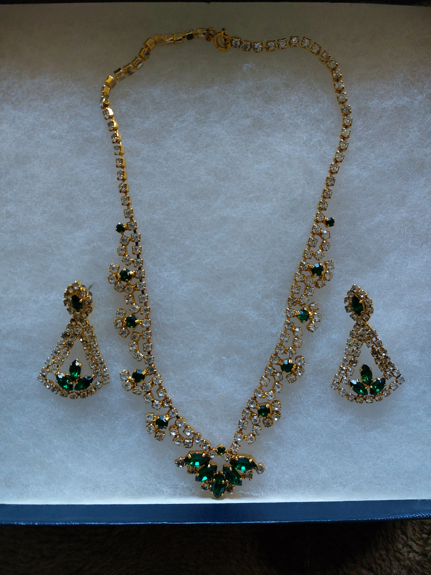 Green n Gold Earrings