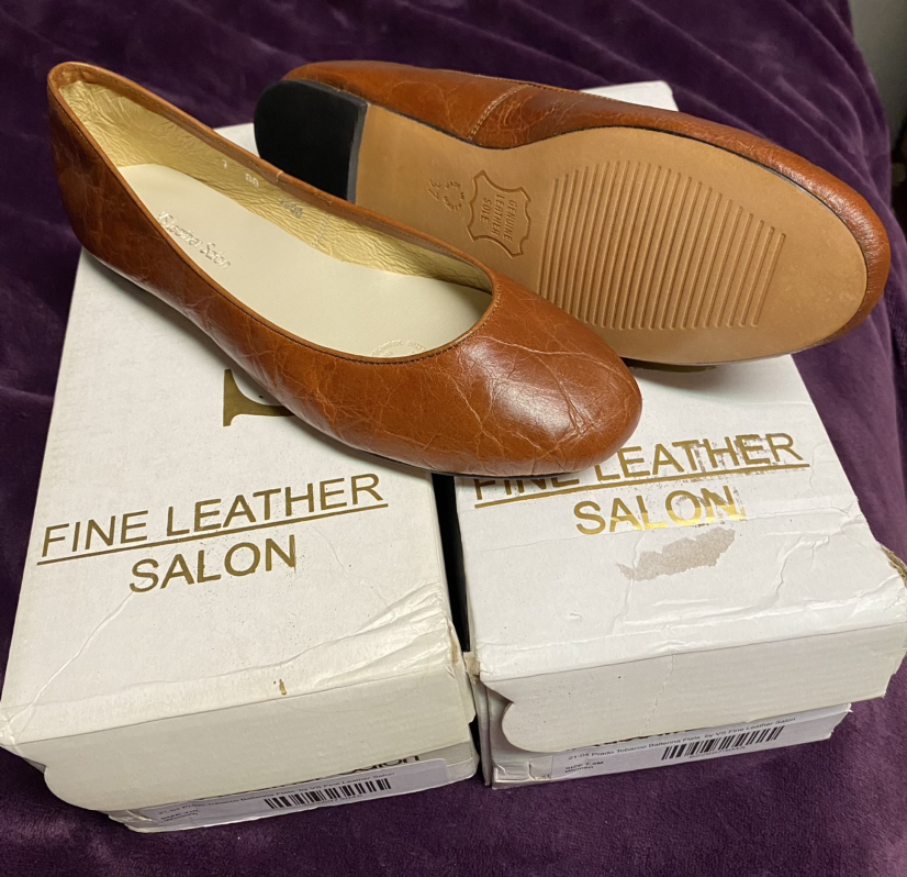 Cognac ballet flats
