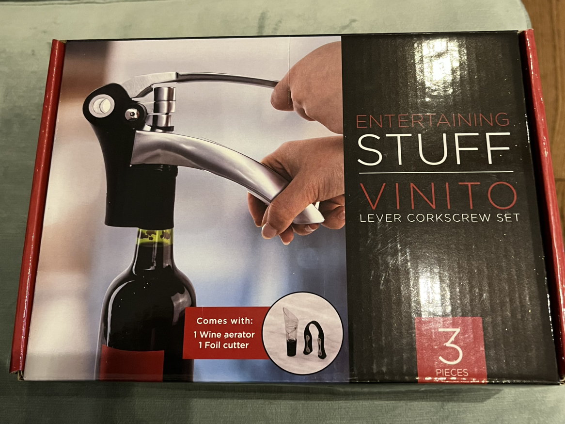 NEW KSP Vinito Lever Corkscrew Combo - Set of 3 (Silver/Black) image indicator(3)