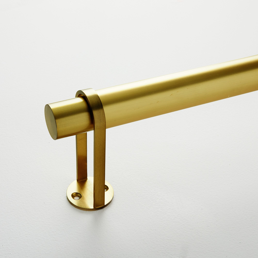 West Elm Simple Metal Curtain Rod (Antique Brass) image indicator(2)