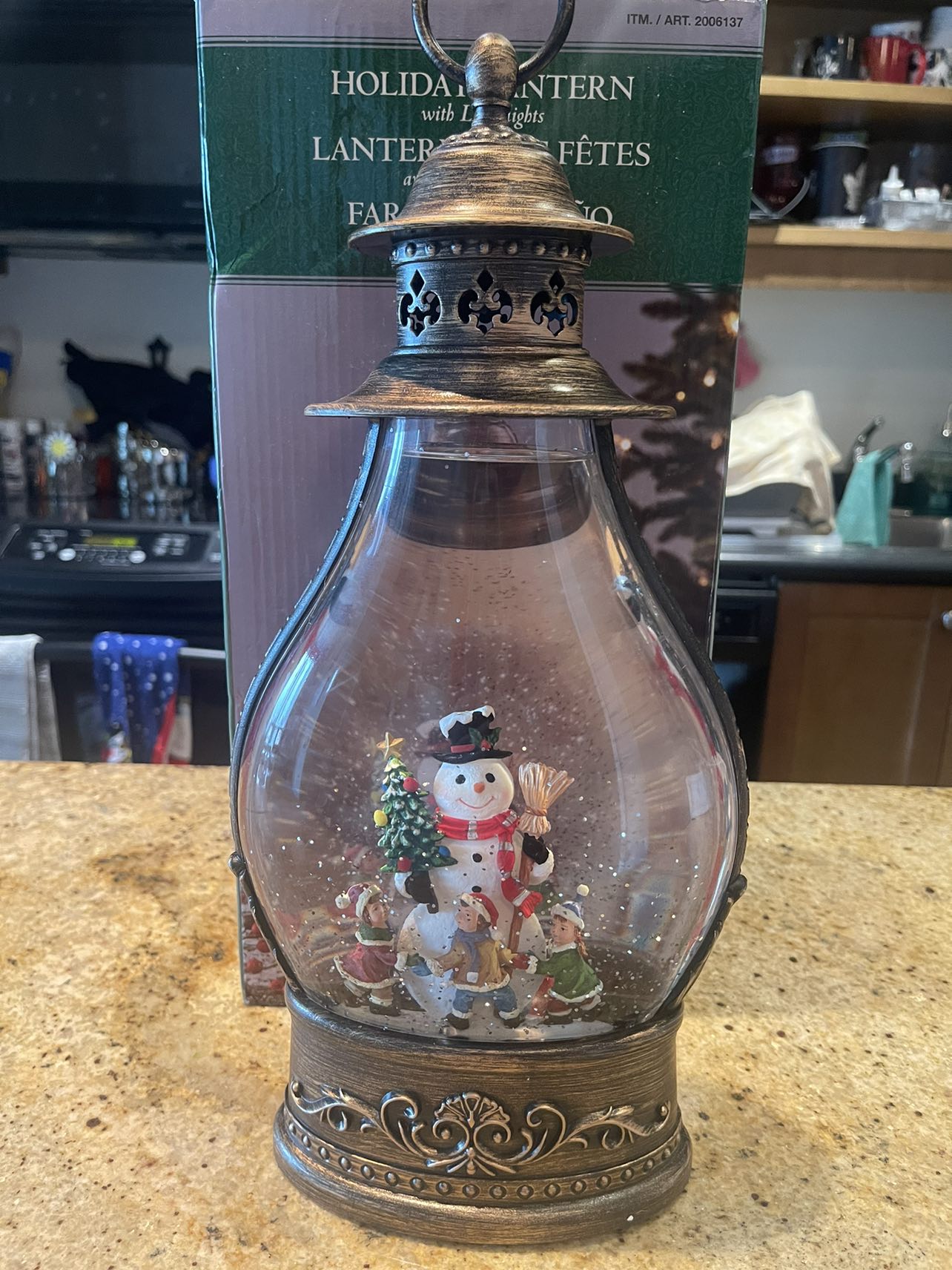 Christmas snowman light up lantern