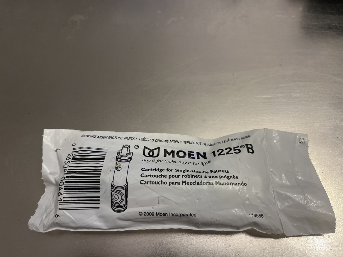 MOEN 1225 B cartridge for single handle faucet