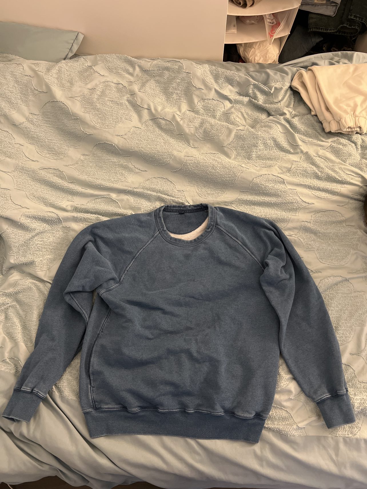 Uniqlo tie-dye blue sweater